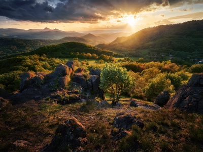 Prozářená krajina --- Illuminated landscape